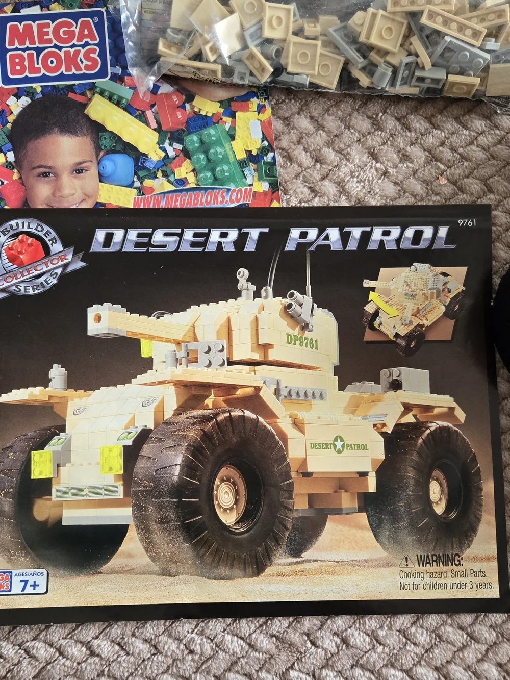 Mega Bloks Desert Patrol DP9761 660pc Military Vehicle Set w/Box Parts